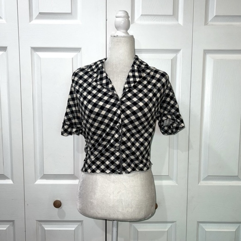 🍋 Louie Et Lucie Vintage Plaid Crop Top